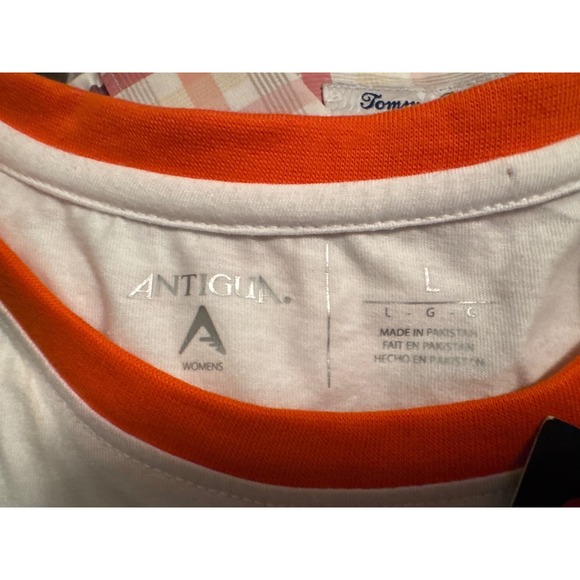 Antigua‎ Womens L Super Bowl LIX NFL Team Apparel Orange White Gray TShirt - Picture 3 of 8